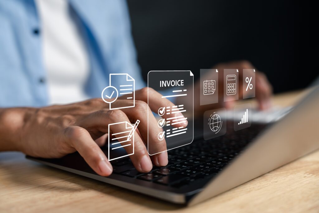 Graphic showing invoice