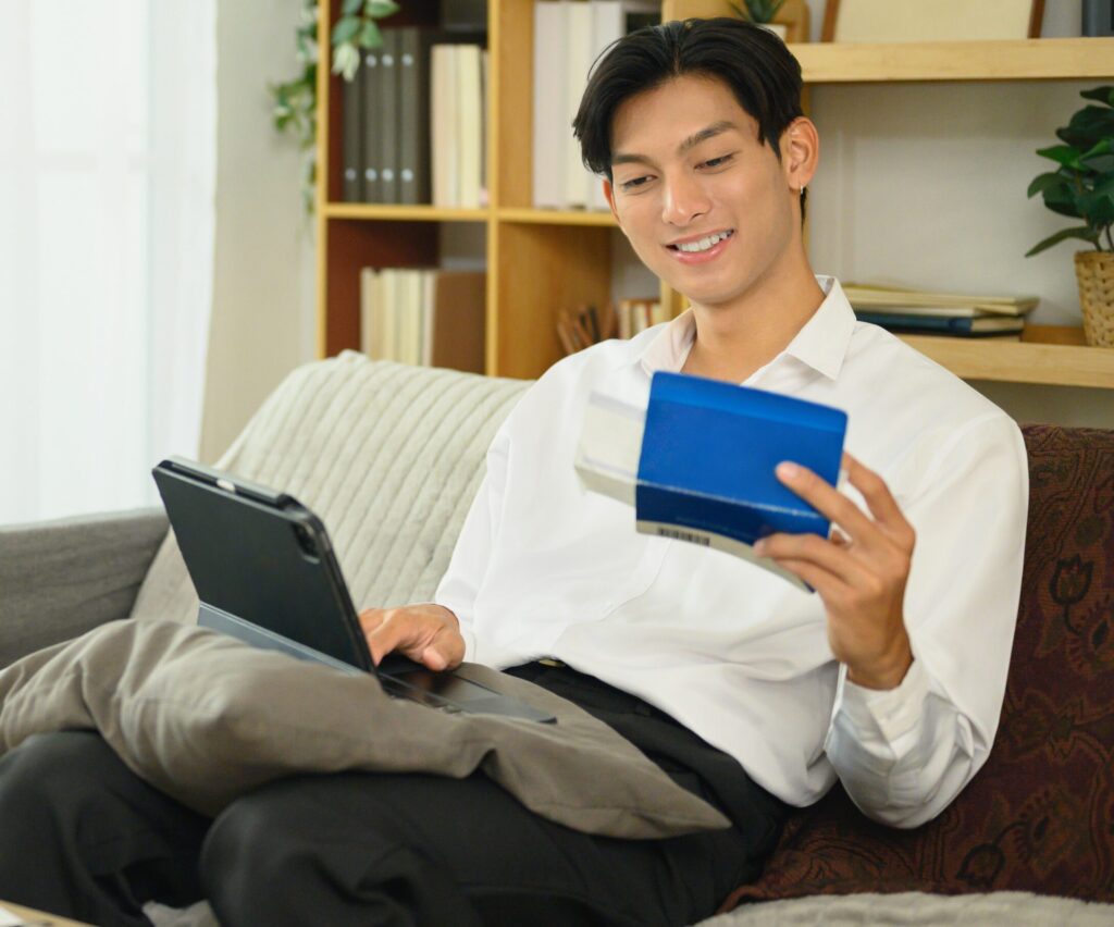 SMB owner checking his savings