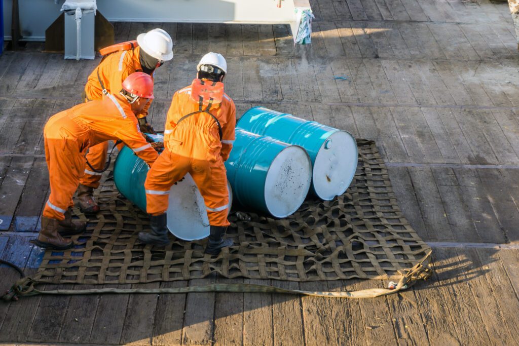 Oil workers