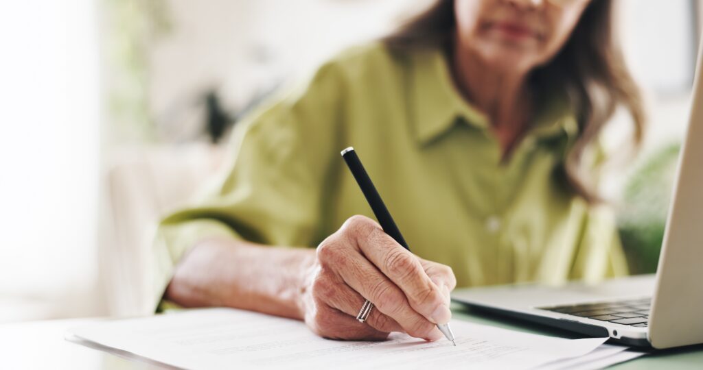 Businesswoman planning for the future