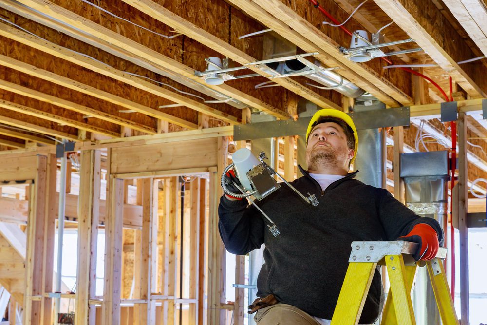 Electrician at work