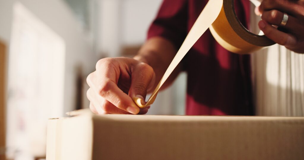 Taping a box
