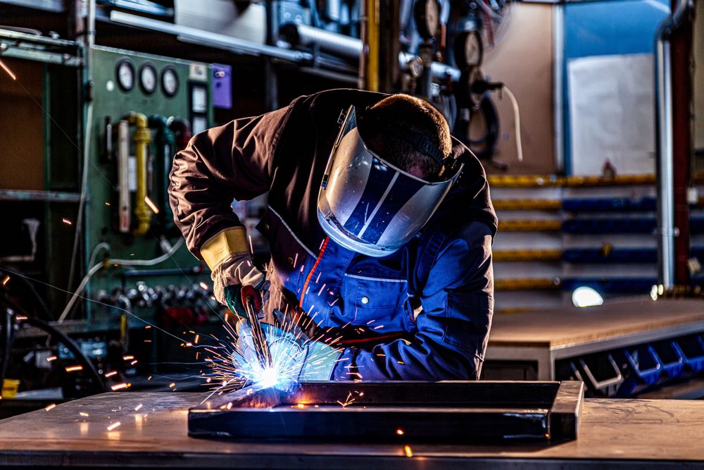 Welder at work