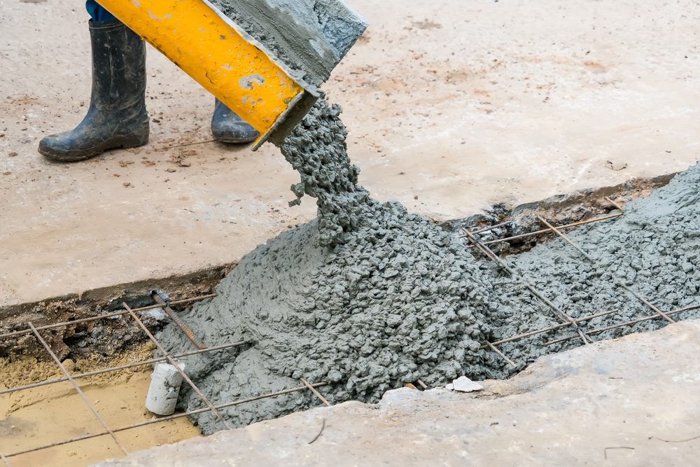 Pouring concrete