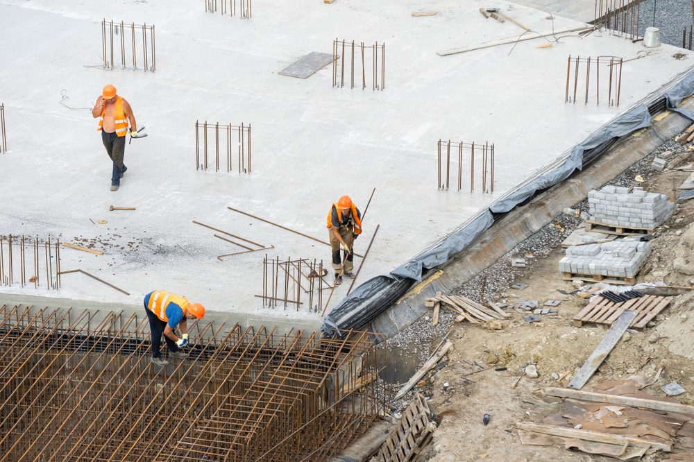 Preparing job site for concrete