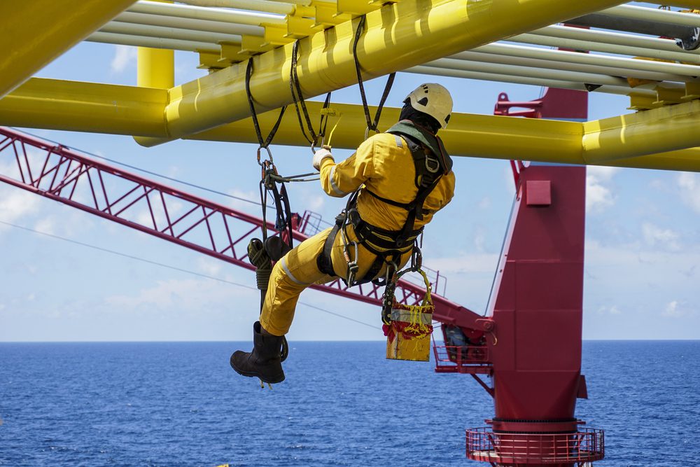 Offshore oil rig worker