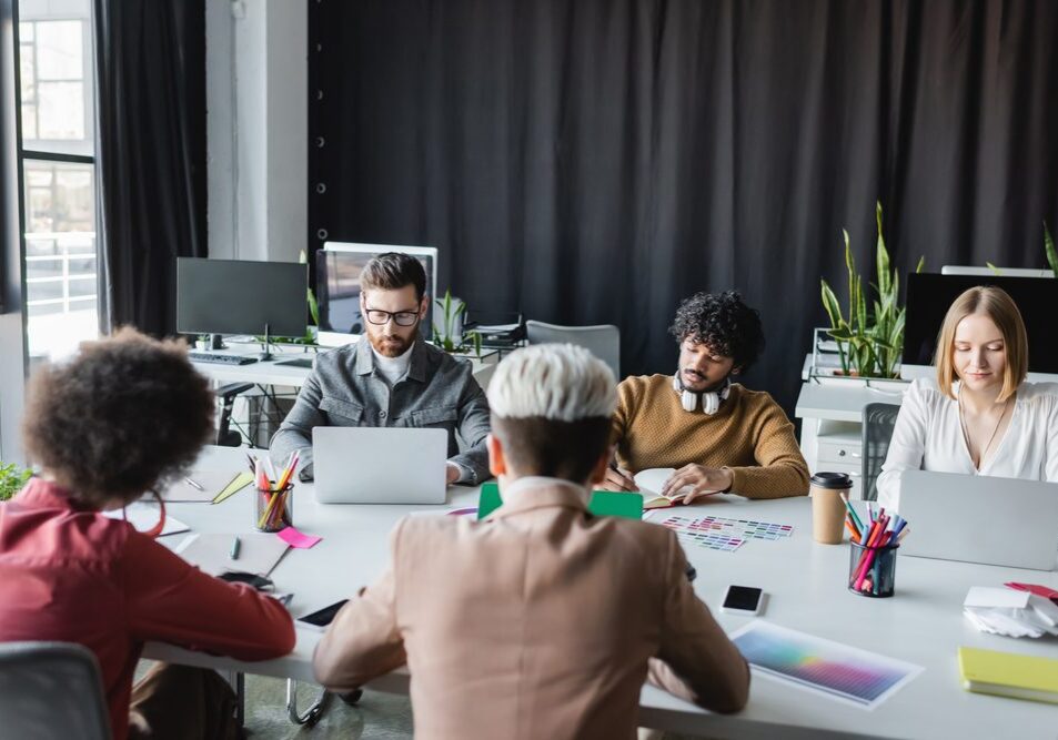 Ad agency brainstorming session
