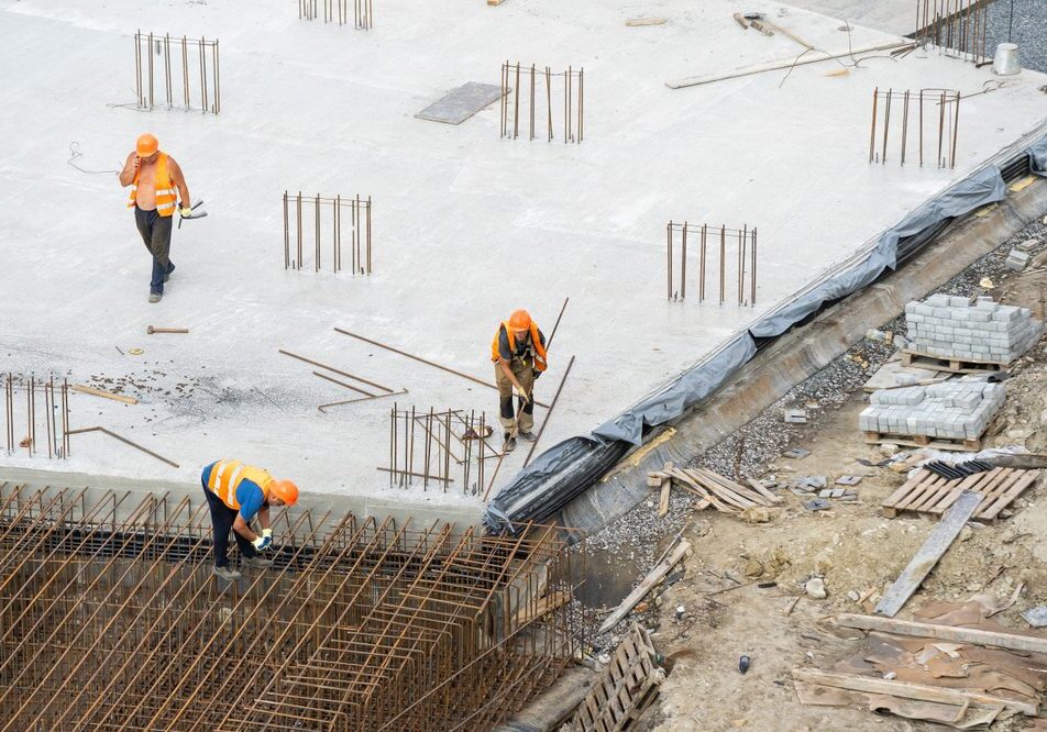 Preparing job site for concrete