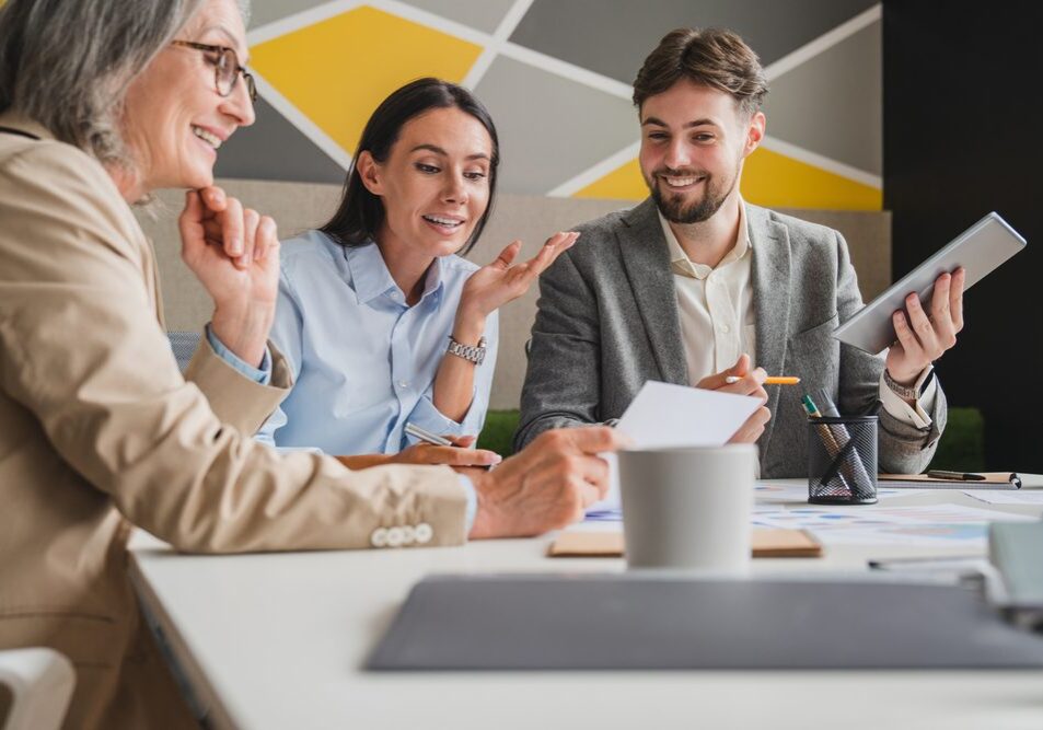 Professional services company at work