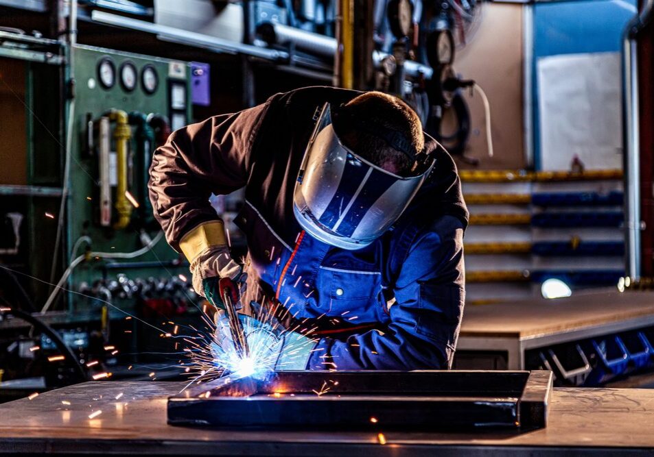 Welder at work